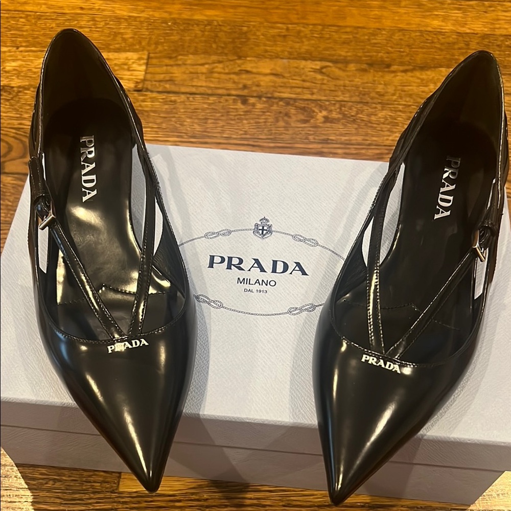 Prada Black Patent Leather Heels